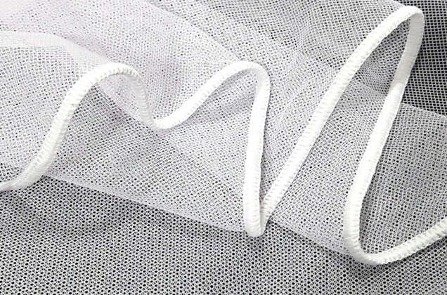 Тюль сетка Rozabella с утяжелителем, иссиня-белая, 310 см, Турция 4