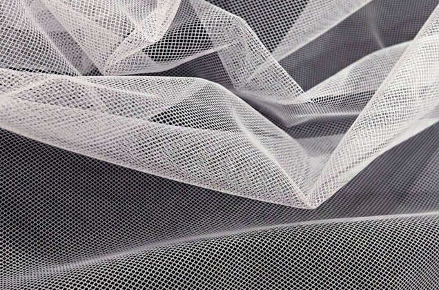 Тюль сетка Rozabella с утяжелителем, иссиня-белая, 310 см, Турция 6