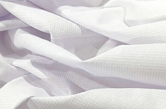 Вафельное полотно мелкая клетка, иссиня-белое, 150 см