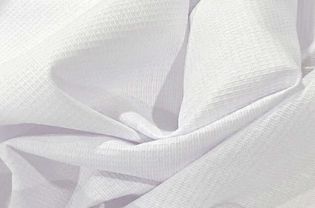 Вафельное полотно мелкая клетка, иссиня-белое, 150 см 3