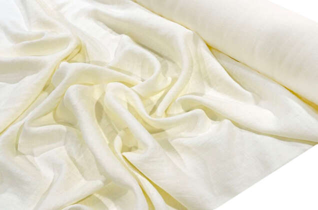 Лен костюмный c эффектом мятости 4С33 (1403), бледно-желтый 2