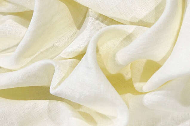 Лен костюмный c эффектом мятости 4С33 (1403), бледно-желтый 3