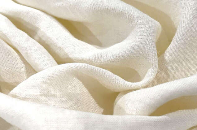 Лен с вискозой костюмный 20С161 (1442) эффект мятости, молоко 1
