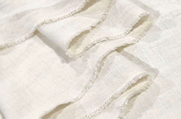 Лен с вискозой костюмный 20С161 (1442) эффект мятости, молоко 3