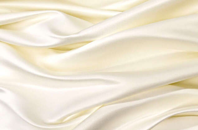 Свадебный сатин матовый AKSOY, экрю, 160 см, Турция 1