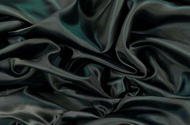 Подкладка атласная с вискозой (S134/41), темно-зеленая с зеленым 1