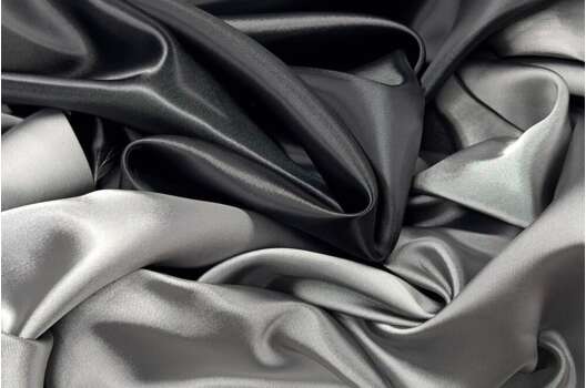 Подкладка атласная с вискозой (S134/34), черно-серебристая