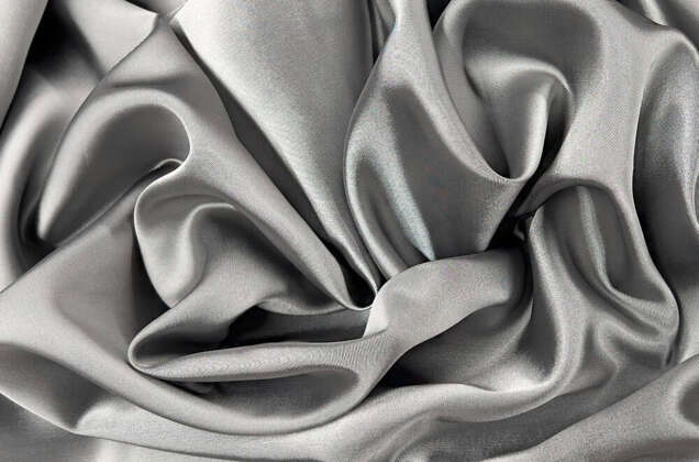 Подкладка атласная с вискозой (S134/34), черно-серебристая 1