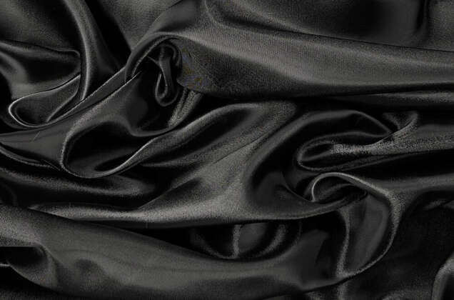 Подкладка атласная с вискозой (S134/34), черно-серебристая 2