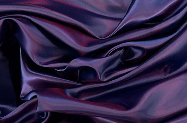 Подкладка атласная с вискозой (S134/purple), темно-фиолетовая с бордовым