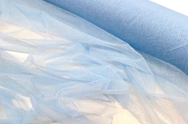 Фатин с глиттером Angel, полярный ветер, 300 см, арт.68 1