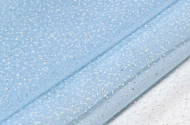 Фатин с глиттером Angel, полярный ветер, 300 см, арт.68 3