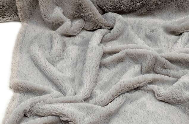 Мех искусственный короткий ворс, теплый серый 3