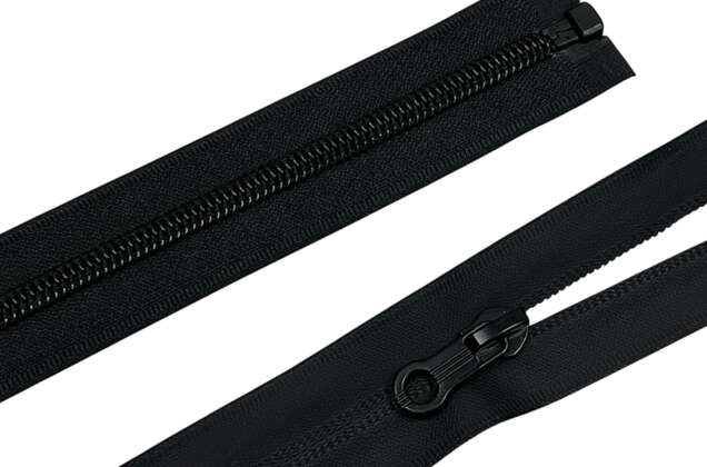 Молния спиральная MaxZipper водонепроницаемая черная, тип 7, разъемная, 80 см
