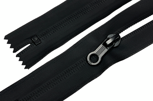 Молния спиральная MaxZipper водонепроницаемая черная, тип 7, разъемная, 18 см