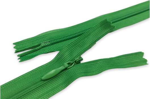 Молния потайная сочно-зеленая (239), тип 3, неразъемная, 40 см, Турция