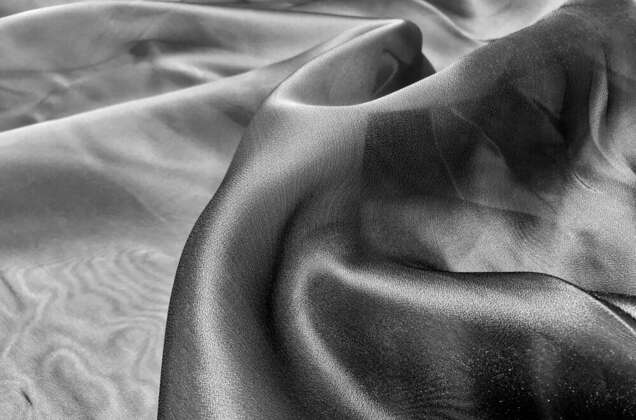 Креп Органза 290 см с утяжелителем, серый графит, 290 см, Турция 2