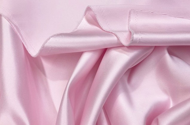Свадебный сатин, нежно-розовый 1