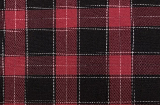 Костюмная ткань Пикачу, черно-бордовые квадраты (ОСТАТОК) 3