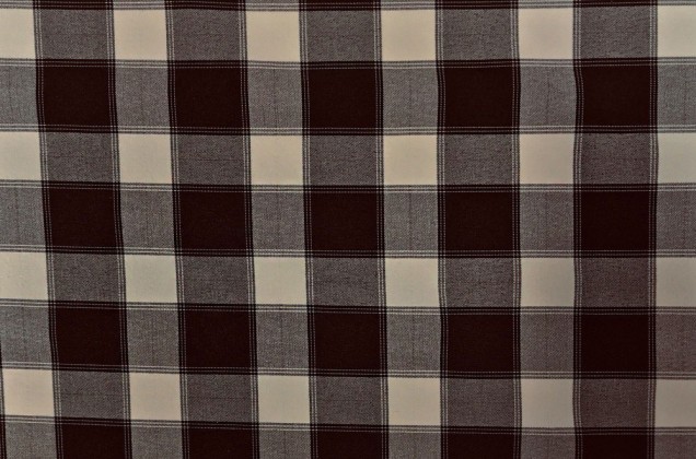 Костюмная ткань Пикачу, коричнево-бежевые квадраты 1