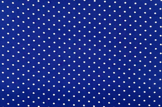 Кашибо, Белый горох 2 мм на синем
