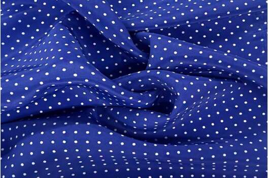 Кашибо, Белый горох 2 мм на синем