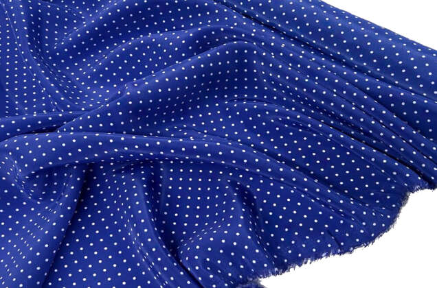 Кашибо, Белый горох 2 мм на синем 3