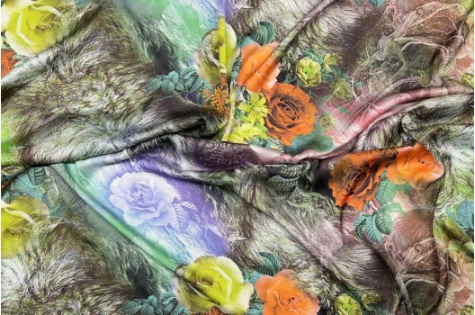 Армани Шелк, Абстракция разноцветные цветы