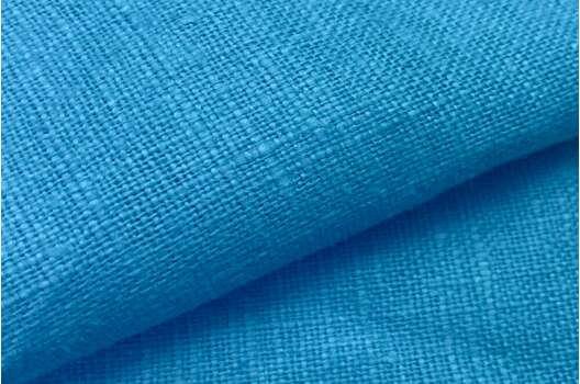 Лен декоративный 4С81, бирюзово-голубой