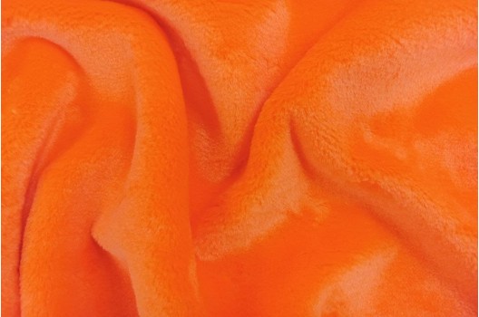 Мех искусственный, оранжевый неон