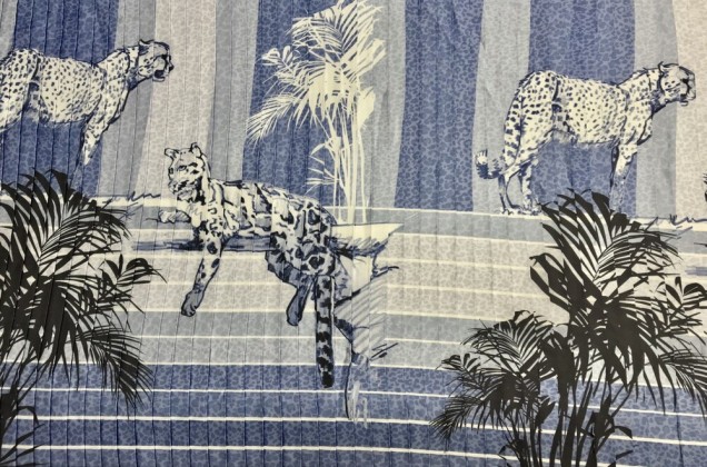 Ниагара плиссе, Леопарды на голубом фоне 2