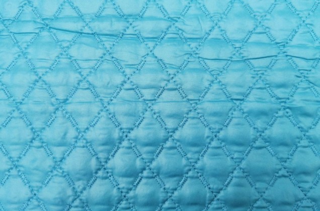 Курточная ткань на синтепоне бирюзово-голубой цвет