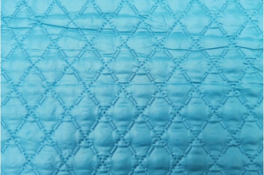 Курточная ткань на синтепоне бирюзово-голубой цвет
