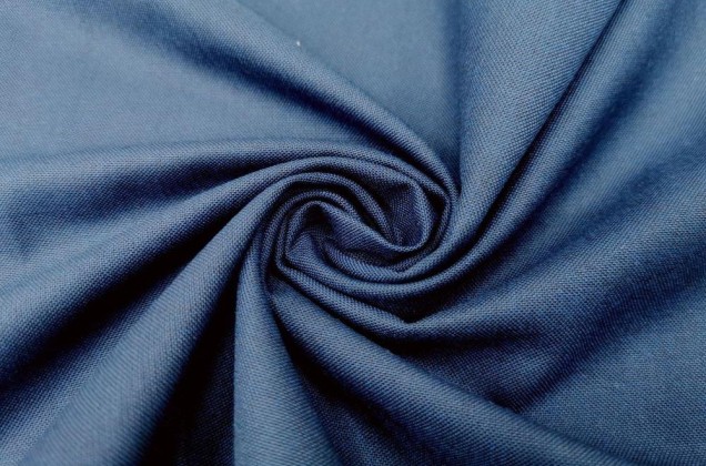 Костюмная ткань с вискозой темно-синего цвета (20С176С) 1