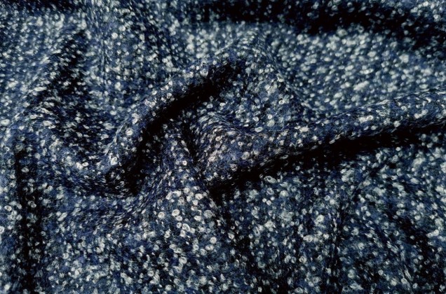 Костюмно-пальтовая шерсть, Шанель синяя, Италия