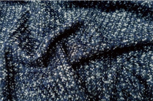 Костюмно-пальтовая шерсть, Шанель синяя, Италия