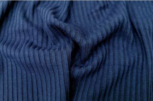 Трикотаж лапша, 0.3 см, темно-синяя