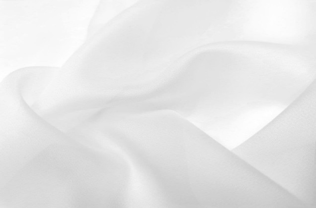 Креп вуаль, белый, с утяжелителем, 290 см, Турция 1