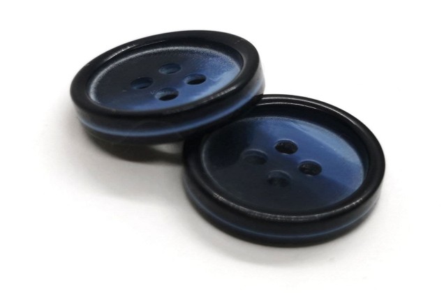 Пуговицы пластмассовые на четыре прокола, тёмно-синий цвет, 18 мм, П-04 2