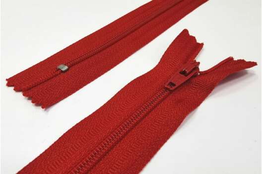 Молния брючная, 18 см, цвет 148 (красный)
