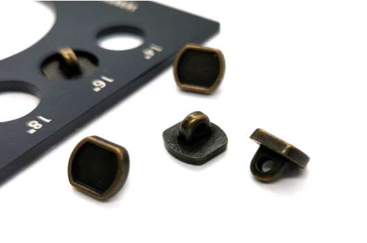 Пуговица металлическая на ножке, бронза, 10 мм, Ж-02