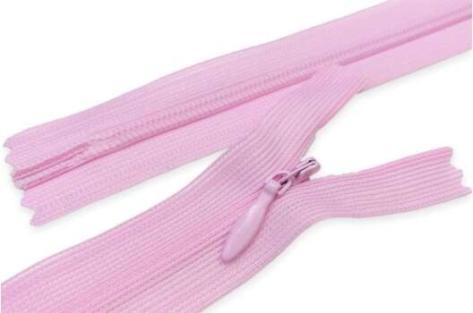 Молния потайная, 60 см, цвет 133 (сакура)