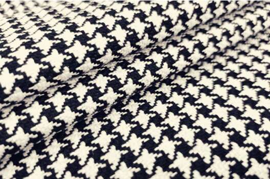 Мебельная рогожка, Гусиная лапка черно-белая