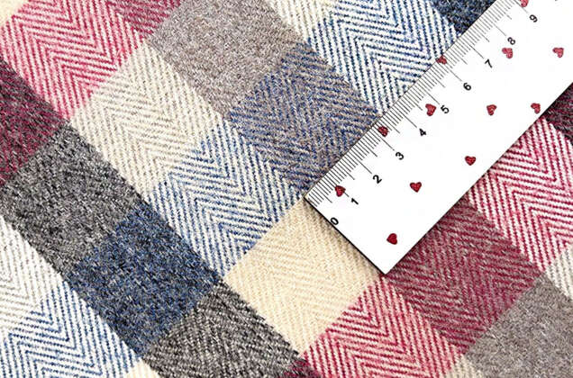 Мебельная Рогожка, розово-синие квадраты 3