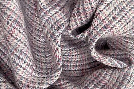 Мебельная Рогожка, розово-голубая мелкая клетка