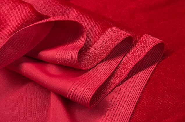Бархат стрейч, алый 2