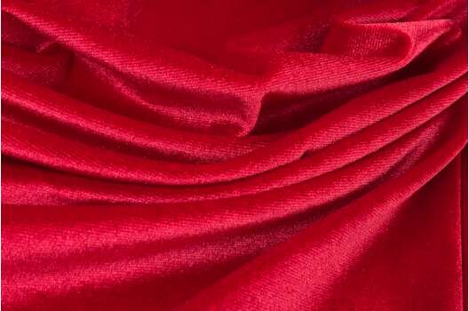 Бархат стрейч, алый