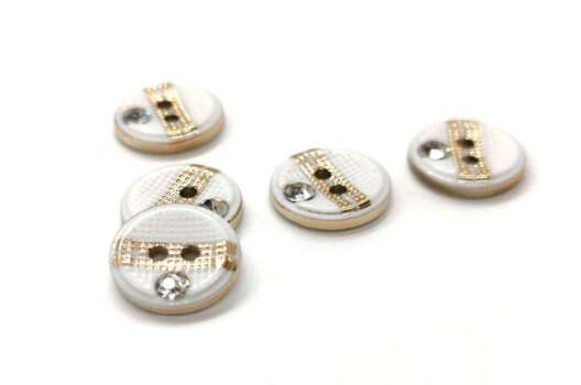 Пуговица пластиковая на два прокола, 12.5 мм, К-08