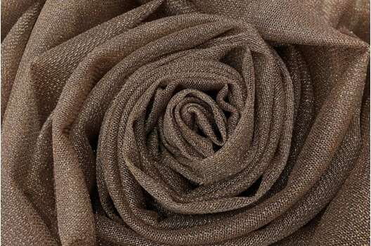 Фатин с люрексом Gumus, коричневый