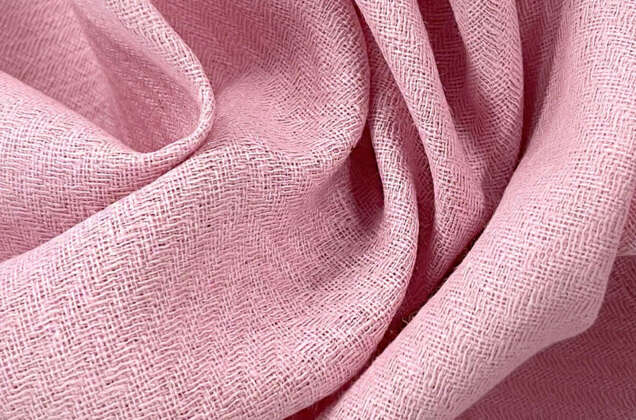 Лен декоративный, розовые ромбы 2